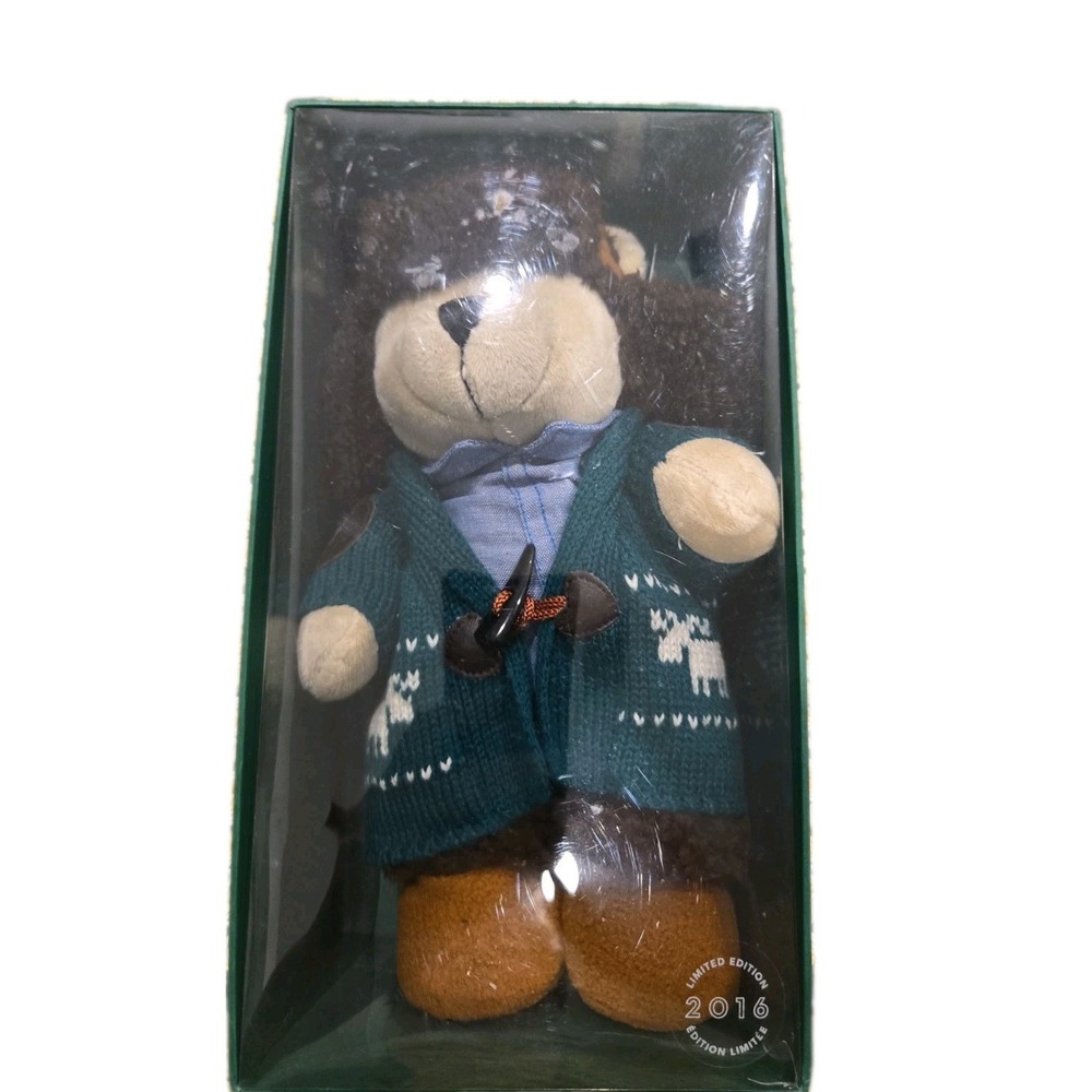 Starbucks Bearista Bear with Christmas Sweater Original Box with Ear Hang Tag